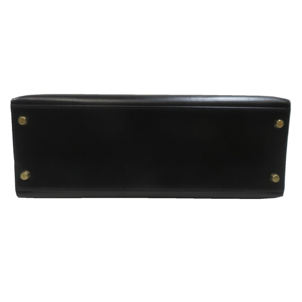 HERMES Kelly 32 Outer stitching Handbag Black/G hardware Box calf □I stamp D1... - Picture 9 of 16